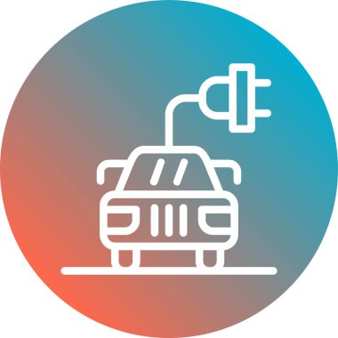 Araba simgesinin vektör illüstrasyonu