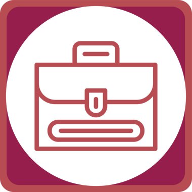 Çanta. Web simgesi basit illüstrasyon