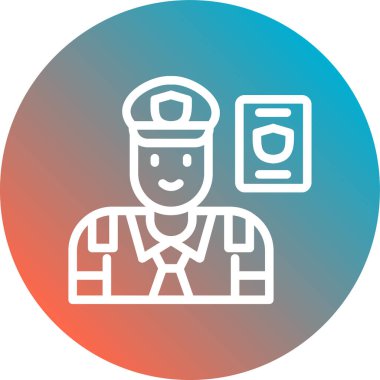 Subay simgesinin vektör illüstrasyonu