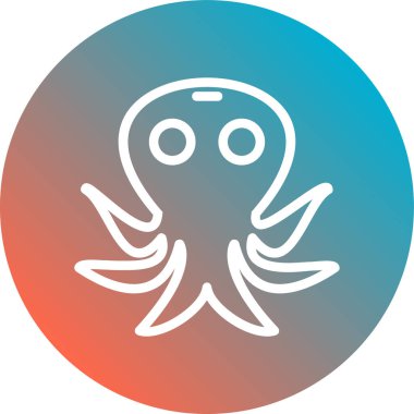 Ahtapot simgesinin vektör illüstrasyonu