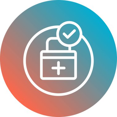 İlk yardım kiti simgesinin vektör illüstrasyonu