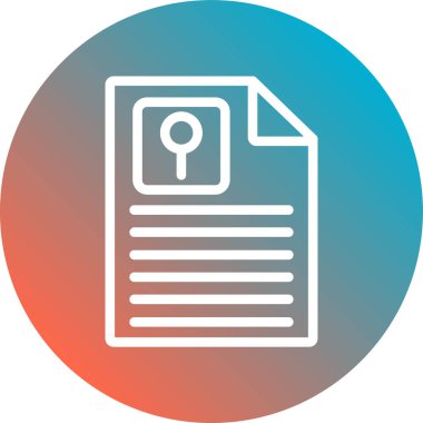 Belge. Web simgesi basit illüstrasyon