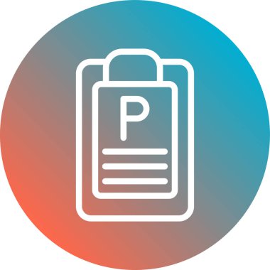 Belge modern simgesinin vektör illüstrasyonu