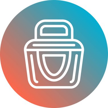 Çanta simgesinin vektör illüstrasyonu