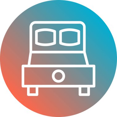 Modern b 'nin vektör çizimi trenin ikonundan yoksun