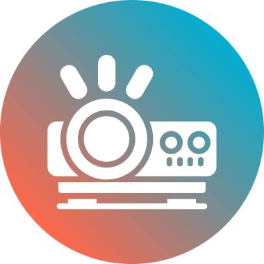 kamera vektör simgesi modern basit çember illüstrasyonu.