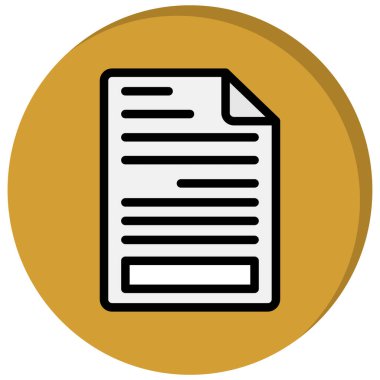 belge simgesi vektör illüstrasyonu