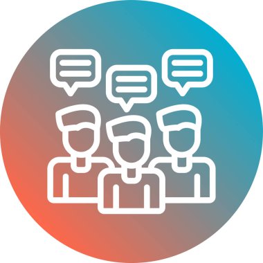 Sohbet simgesinin vektör illüstrasyonu