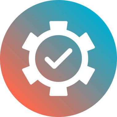 dişli düz vektör simgesi