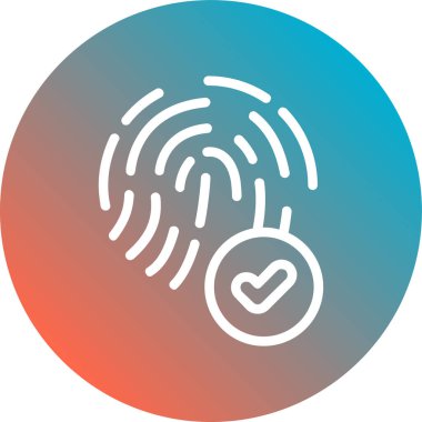 parmak izi simgesi vektör çizimi soyut