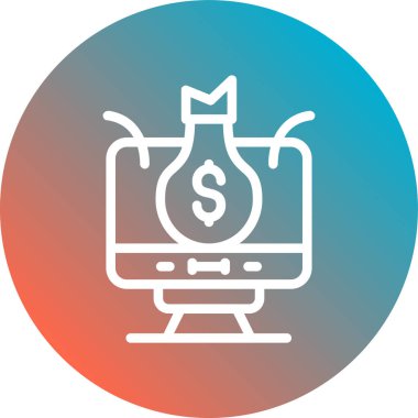 Para çantasının vektör illüstrasyonu