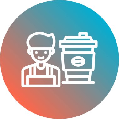 Modern ikonun vektör çizimi, basit ve yiyecek