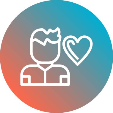 Bir kalp simgesinin vektör illüstrasyonu