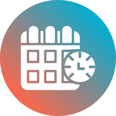 Saat simgesinin vektör illüstrasyonu