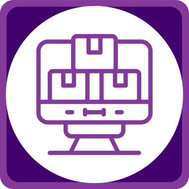 Bilgisayar pc simgesinin vektör illüstrasyonu