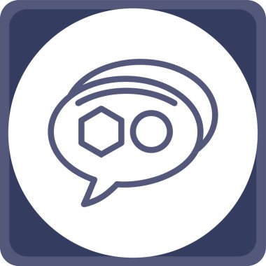 Sohbet web simgesi, basit vektör illüstrasyonu