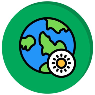 Dünya Küre vektör illüstrasyonu