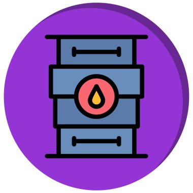 Yangın. Web simgesi basit illüstrasyon