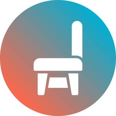 Koltuk. Web simgesi basit illüstrasyon