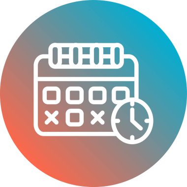 Takvim simgesi vektör illüstrasyonu