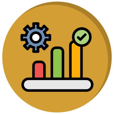 Çizelgesi olan modern bir dişlinin vektör simgesi