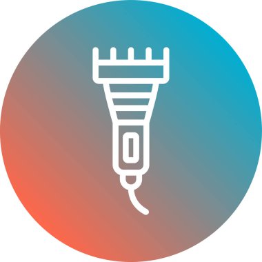 Beyaz zemin üzerinde izole edilmiş elektrikli demir ikonu için mavi elektrikli ütü. Buhar makinesi. Çember renk düğmesi. vektör illüstrasyonu