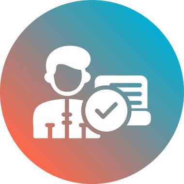 Bir iş adamının vektör dairesi simgesi