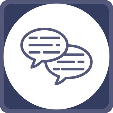 Sohbet simgesi, vektör çizimi