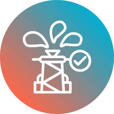 Yel değirmeni simgesinin vektör çizimi