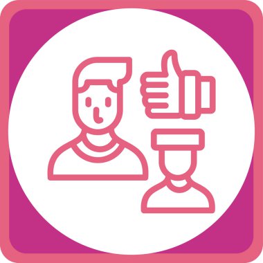 Yıldızlı bir insan simgesinin vektör illüstrasyonu