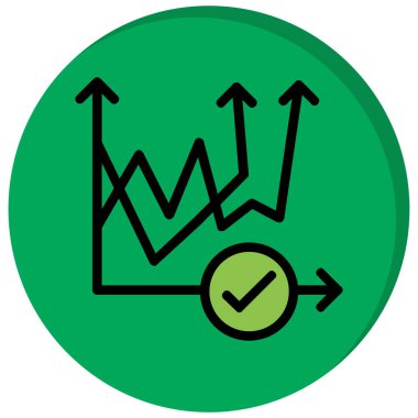 Ok ikonlu grafik. vektör illüstrasyonu