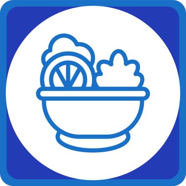 Gıda simgesi çizgisinin vektör illüstrasyonu