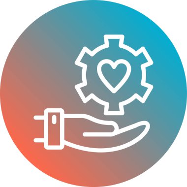 Bir kalp simgesinin vektör illüstrasyonu