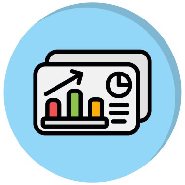 analitik düz vektör simgesi