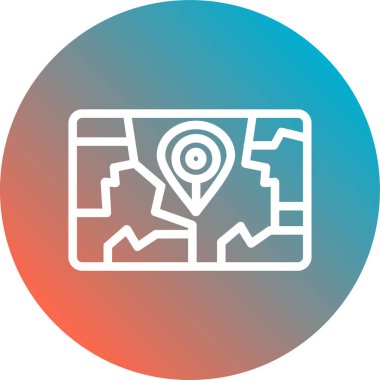 Vektör konumu simge illüstrasyonu