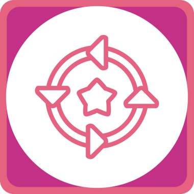 Pusula. Web simgesi basit illüstrasyon