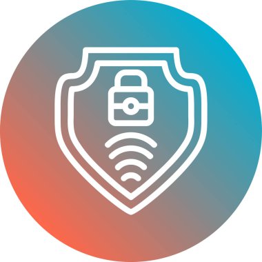 Güvenliğin vektör illüstrasyonu ve eksik simge