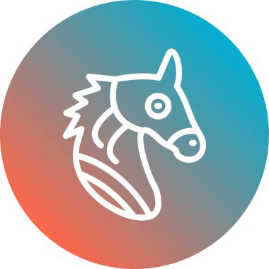 at simgesi vektör illüstrasyonu