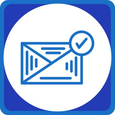 Posta simgesi ve vektör illüstrasyonlu zarf