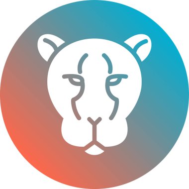 Bir aslan simgesinin vektör illüstrasyonu