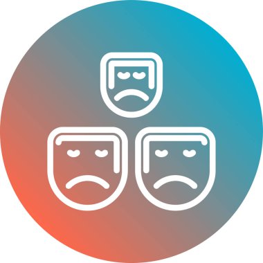 Emoji simgesi renkli çizginin vektör illüstrasyonu. güzel ve element aynı zamanda emoji simgesi olarak da kullanılabilir.