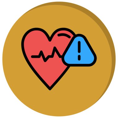 Kalp ikonu vektör illüstrasyonu