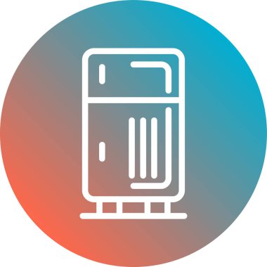 buzdolabı düz simgesi, vektör, illüstrasyon