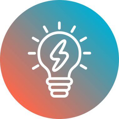 Ampul Simgesi Soyut Arkaplanda İzole Edildi