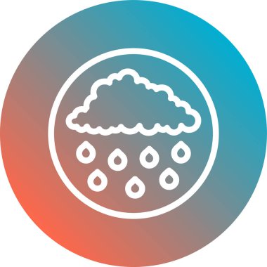 Yağmur. Web simgesi basit illüstrasyon