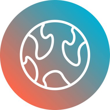 Bir gezegen simgesinin vektör illüstrasyonu