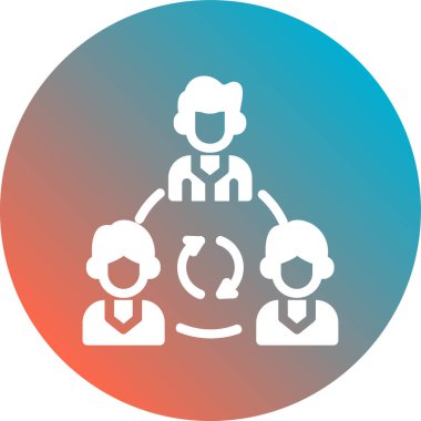 Takım. Web simgesi basit illüstrasyon