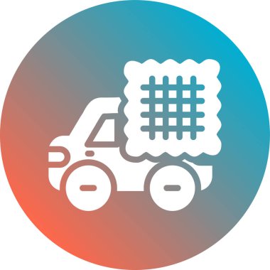 Tek bir araba simgesinin vektör illüstrasyonu