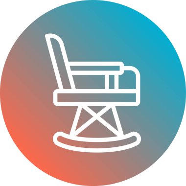 Sandalye. Web simgesi basit illüstrasyon