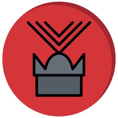 Rozet vektör simgesi modern basit vektör illüstrasyonu